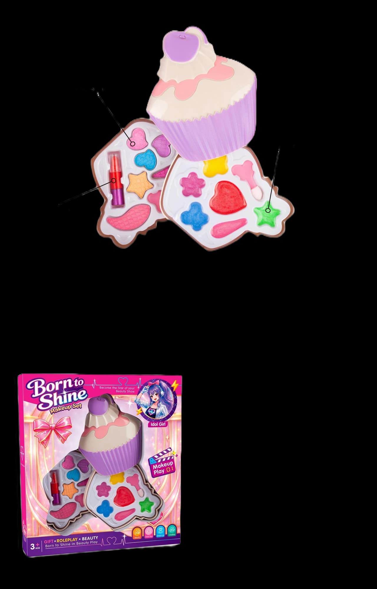 Two-Tier Rotating Lid Cake Cosmetic product image