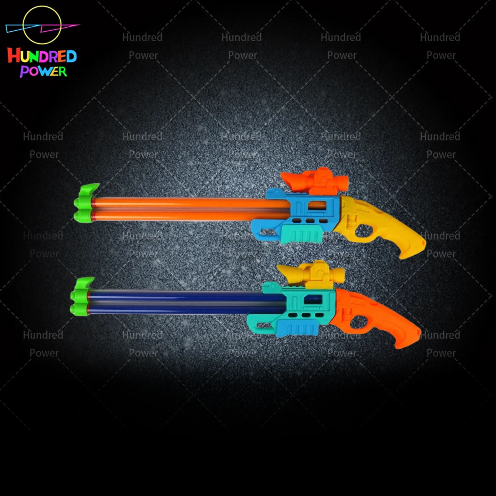 Dual-barrel exposed gun-type water cannon