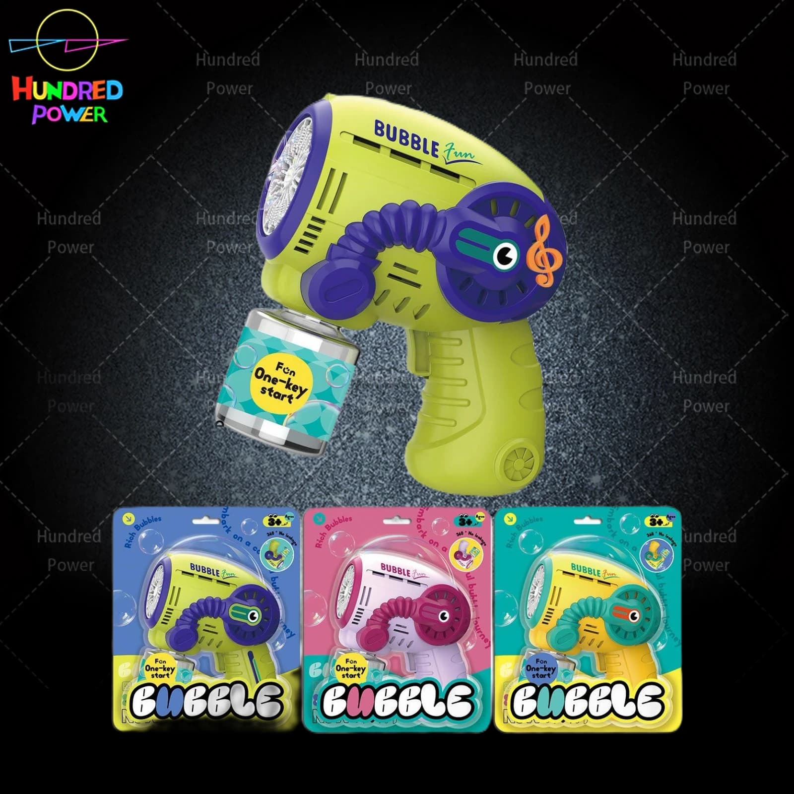 15-Hole Light-Up Electric Bubble Gun in default color