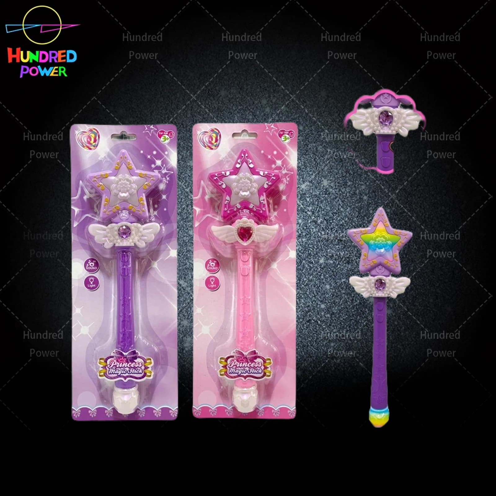 Five-pointed star sound and light magic wand