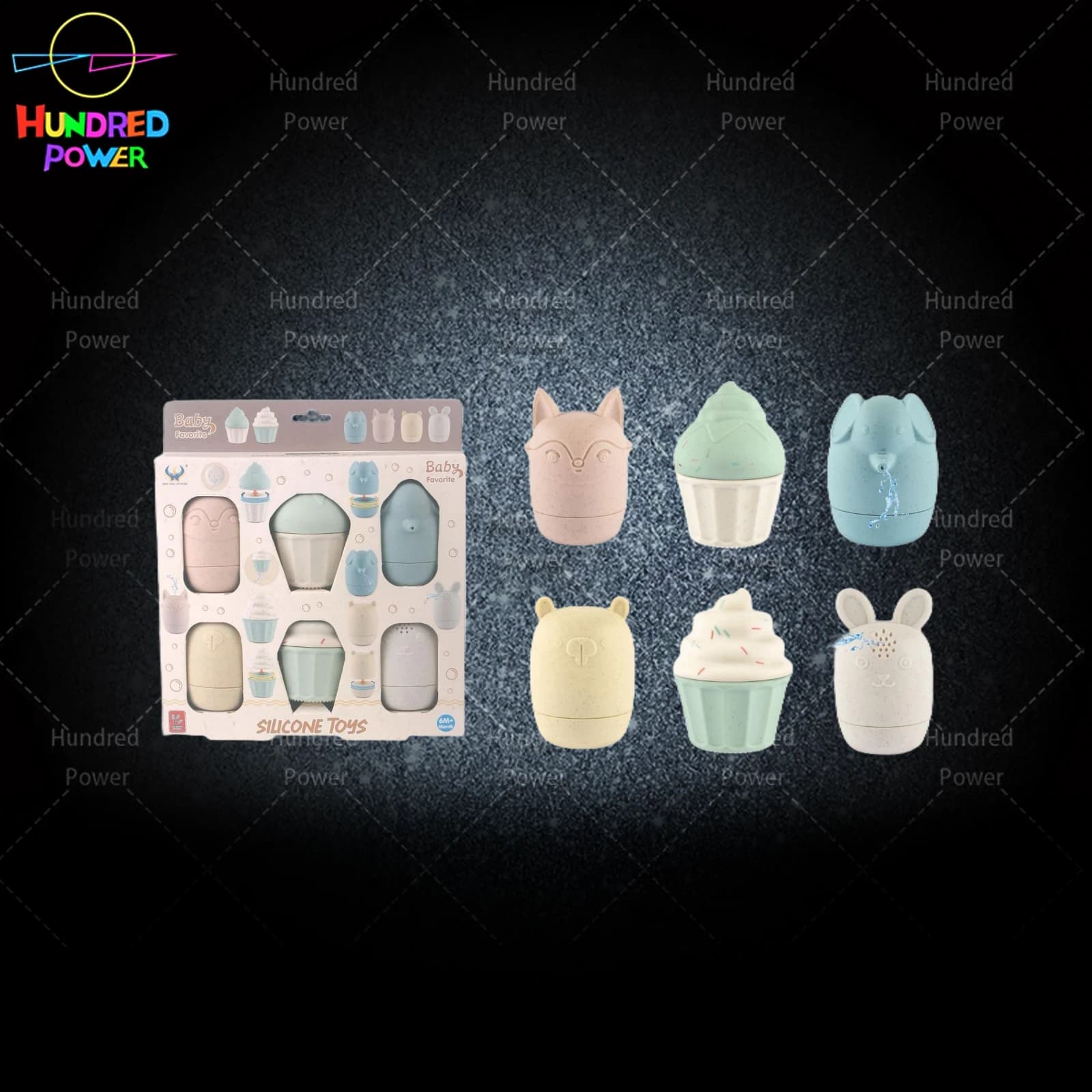 Wheat Straw Silicone Water Spray Assembly Animal Cake