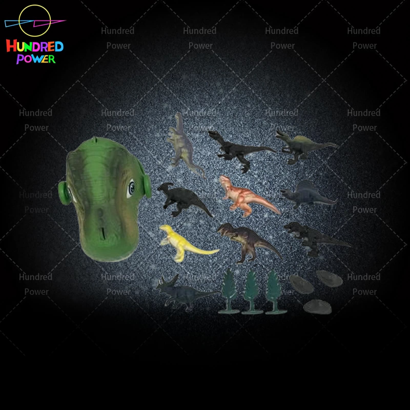 16PCS Small Dinosaur Heads - Dinosaur Display Box