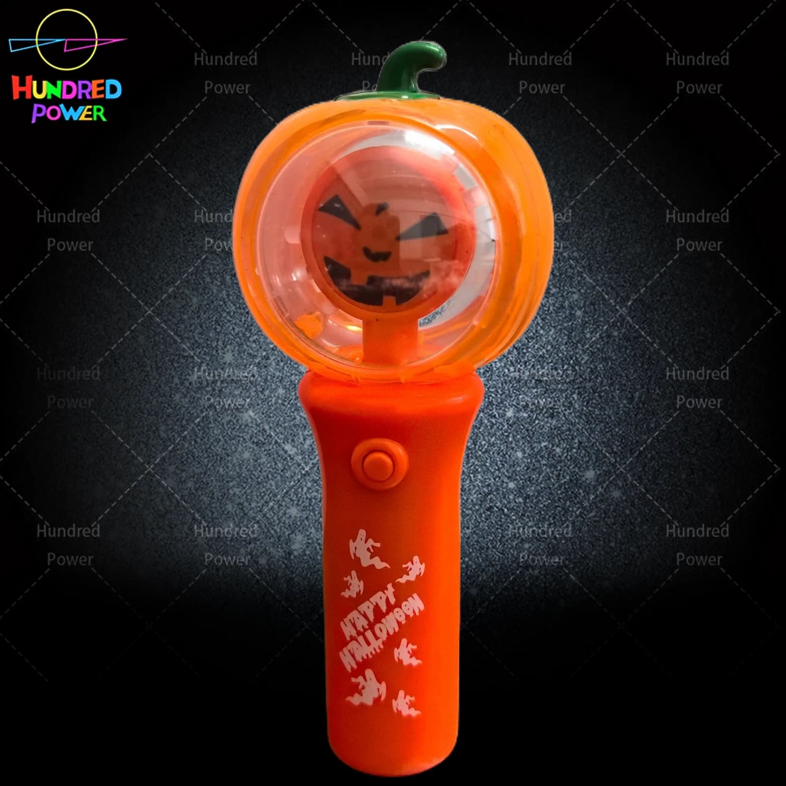 Pumpkin Mini Spinning Light Wand (24pcs, 3 styles mixed), 3*AG13 (included)