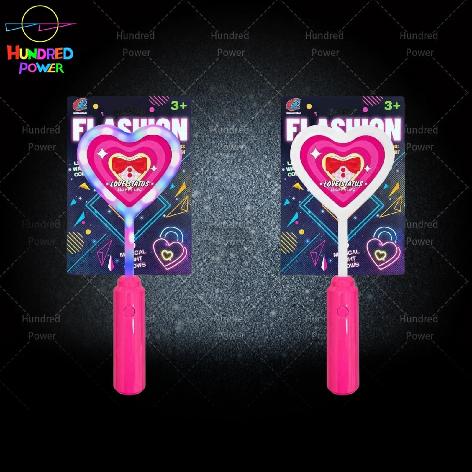 Ultrasonic Heart UV Glow Stick