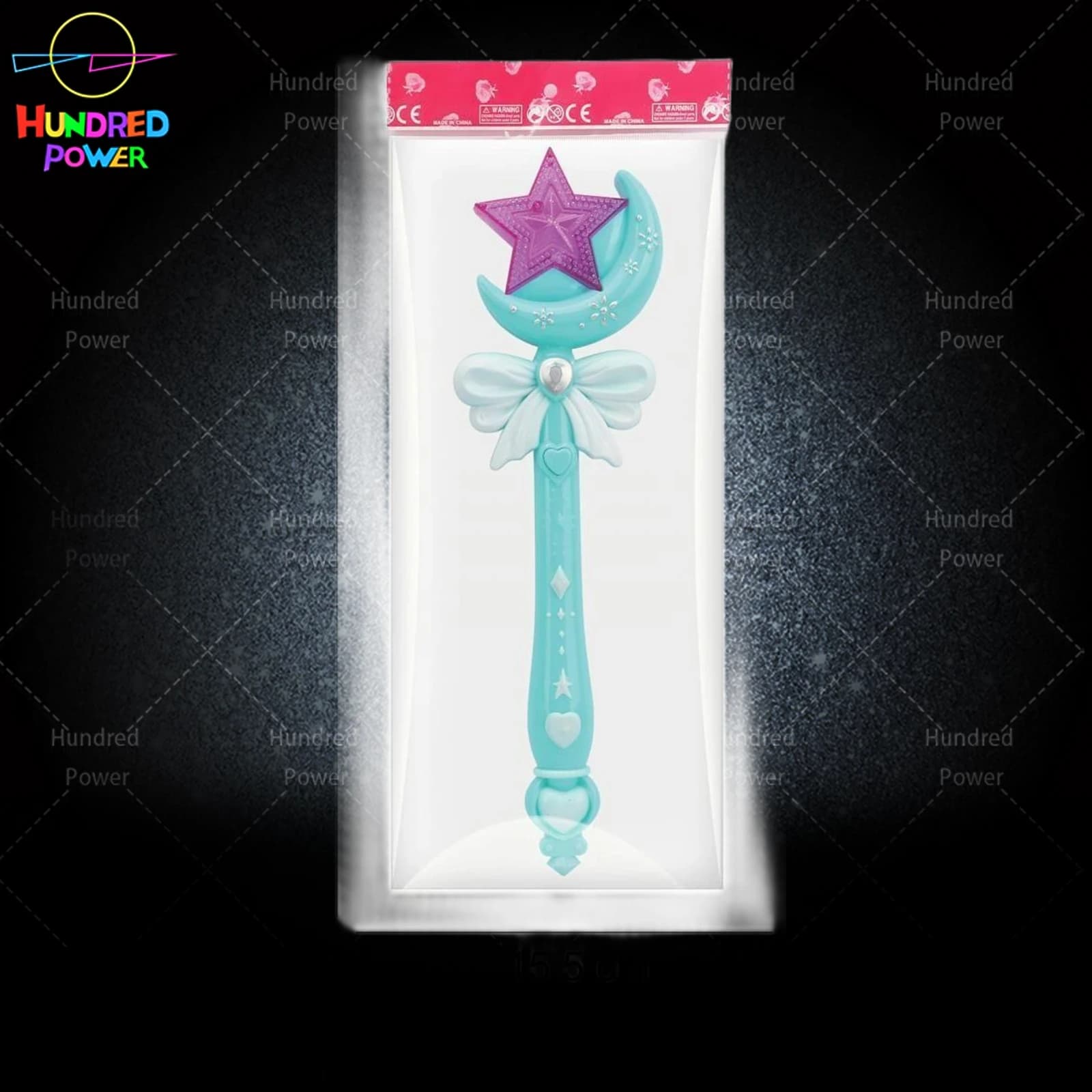 Green musical light-up magic wand product image