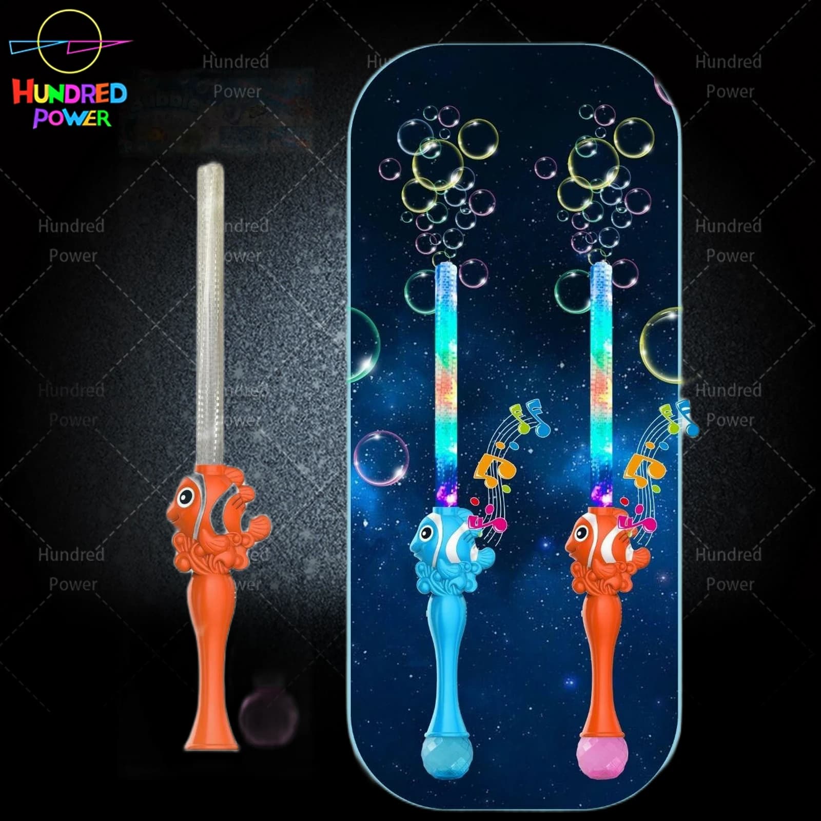 Clownfish Bubble Sword (with sound) grid film 3*AA (ordinary batteries)