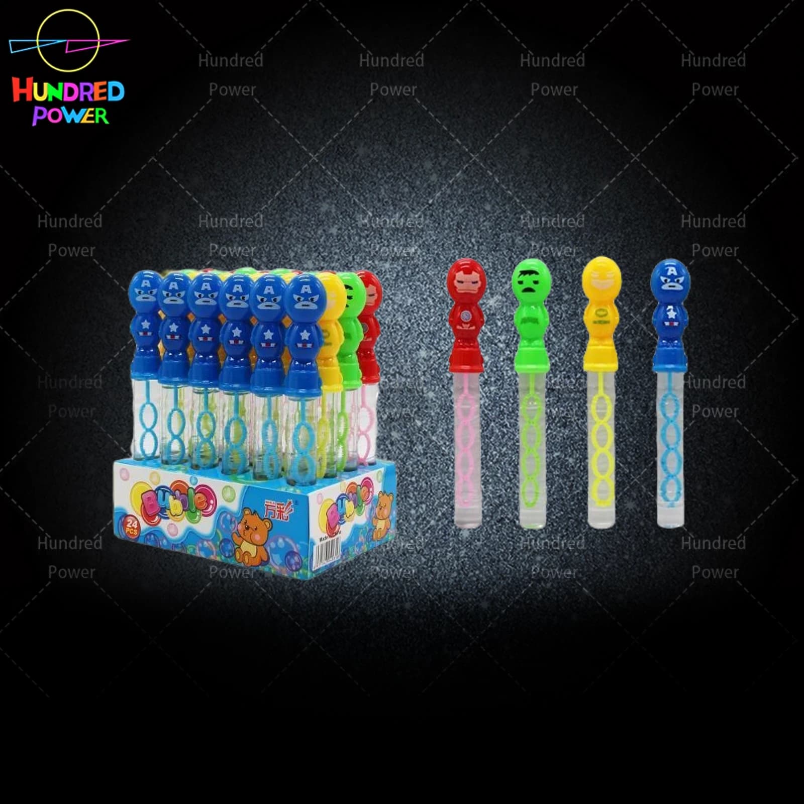 Mini Hero Team Bubble Wand (24PCS)