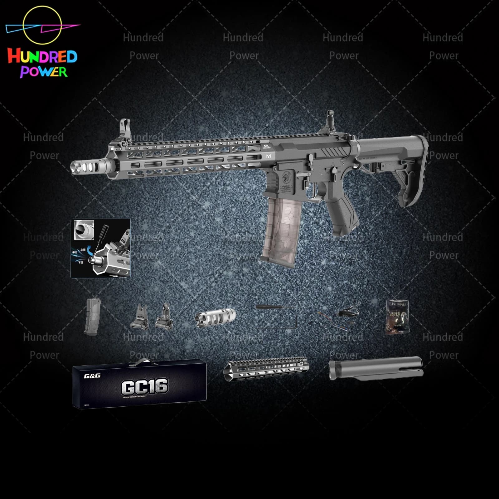 CM16 SRXL M-LOK 12 Water Gel Blaster