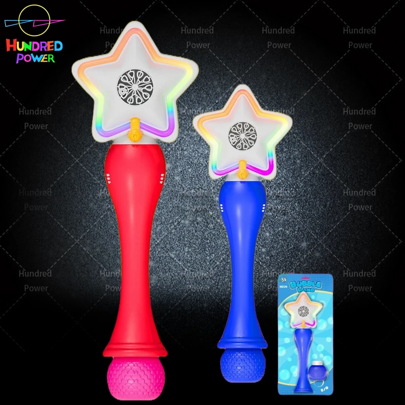 Five-pointed star stick (PVC tube), 10-hole treasure chest, 3*AA battery