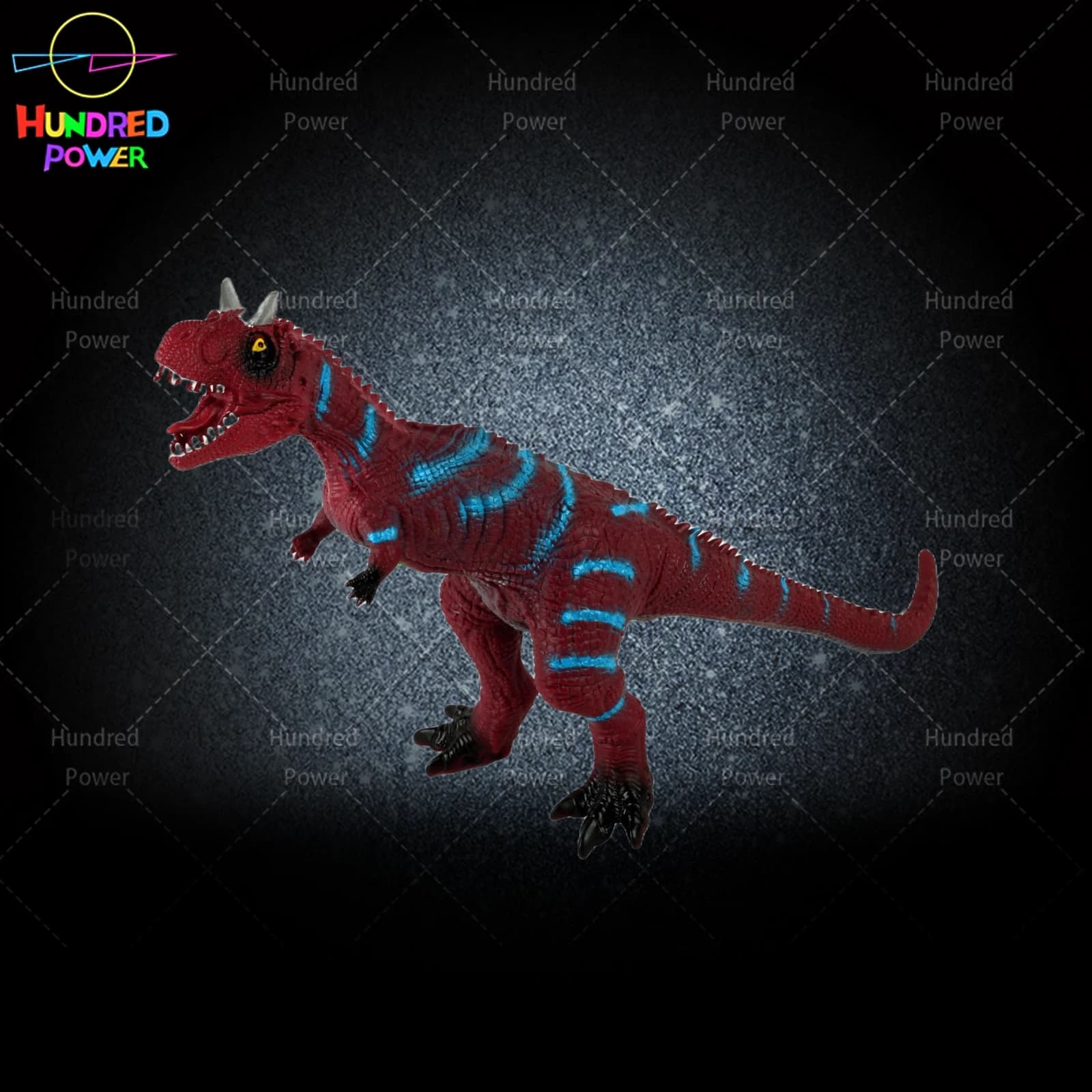 Realistic Wild Animal Dinosaur Solid Model Toy Jurassic Retro Children's Toy Parent-Child Interactive Carnotaurus (with IC)