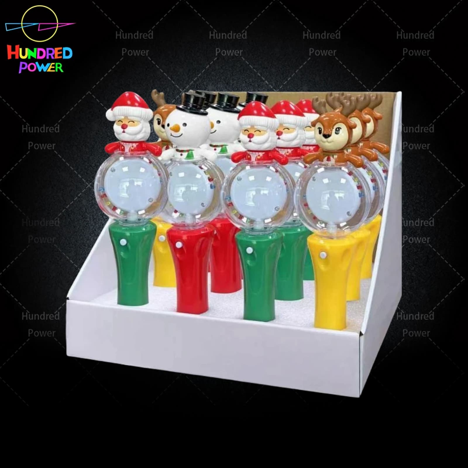Christmas Spin Ball Bat (12-Piece Pack)