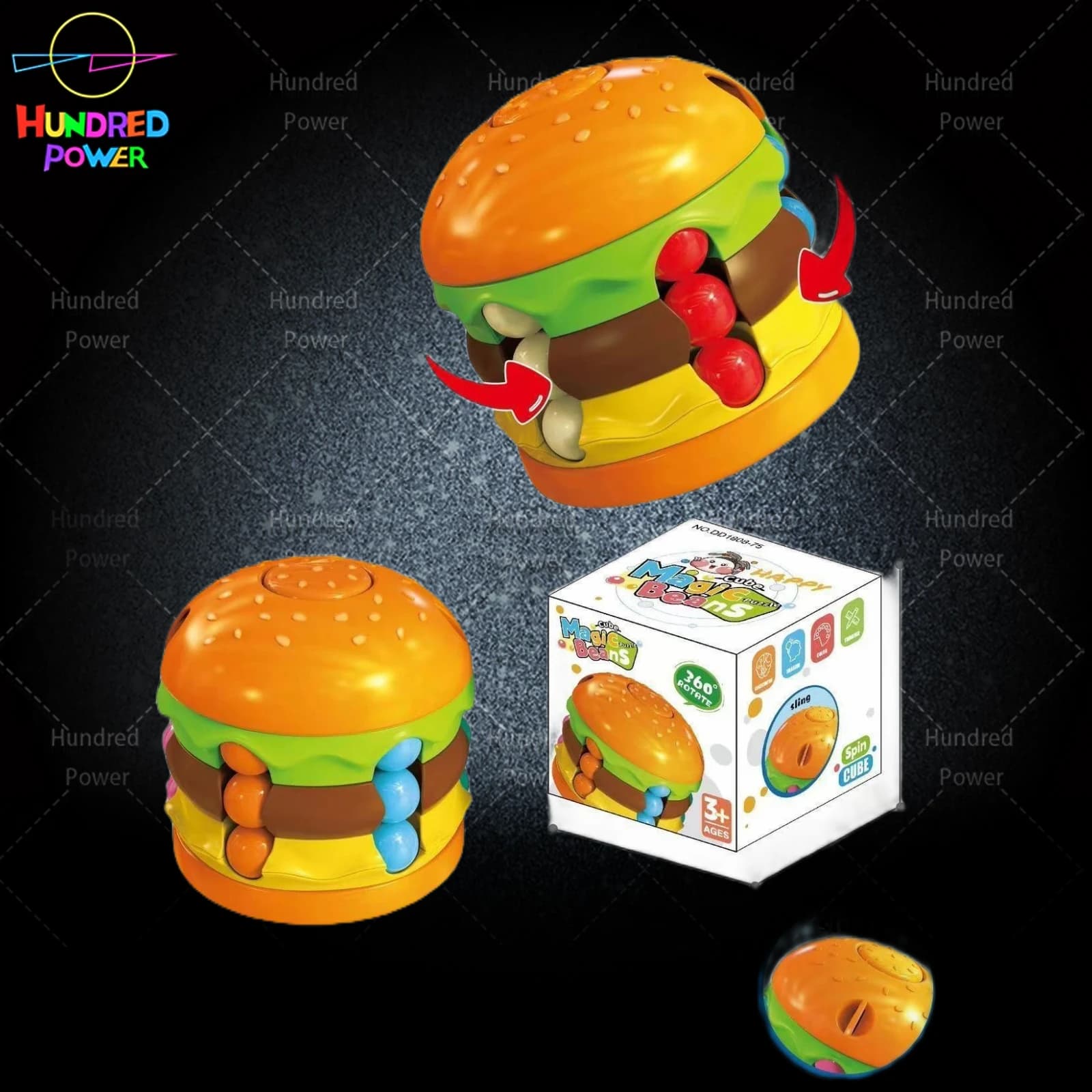 Burger Magic Bean Cube educational toy in default color
