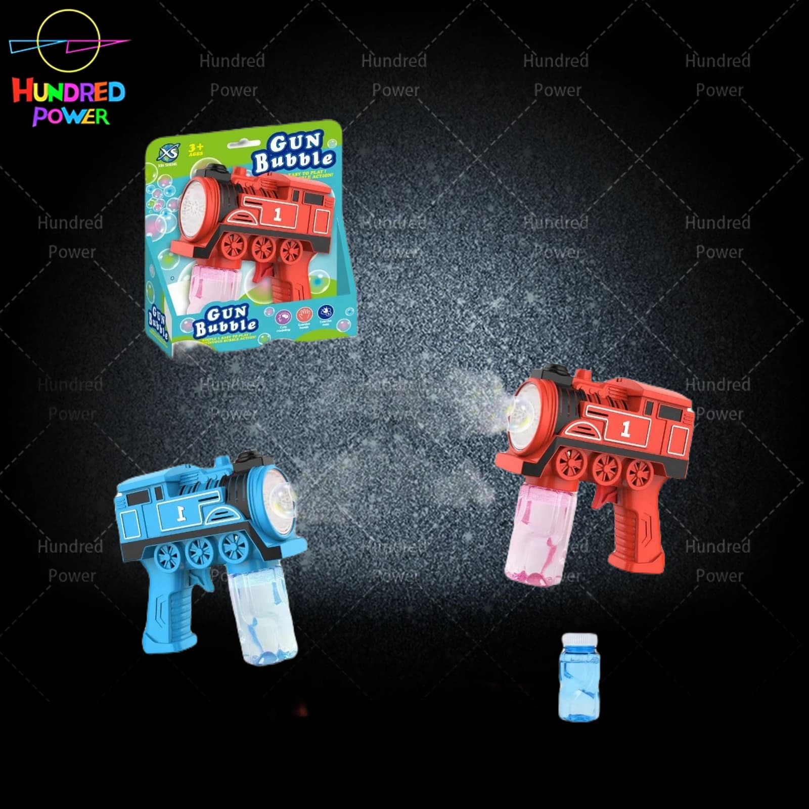Multi-hole Train Bubble Gun (20 holes) 4*AA batteries