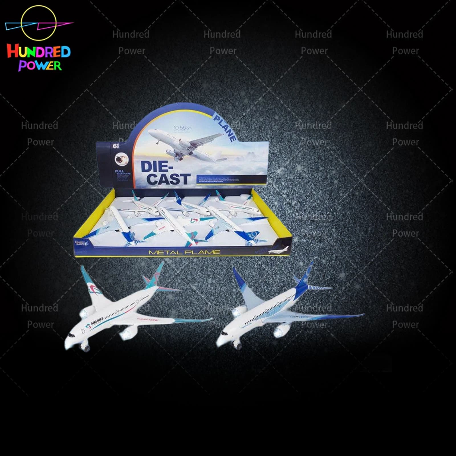 Alloy Pull-Back Airplanes 6-Piece Set in default color