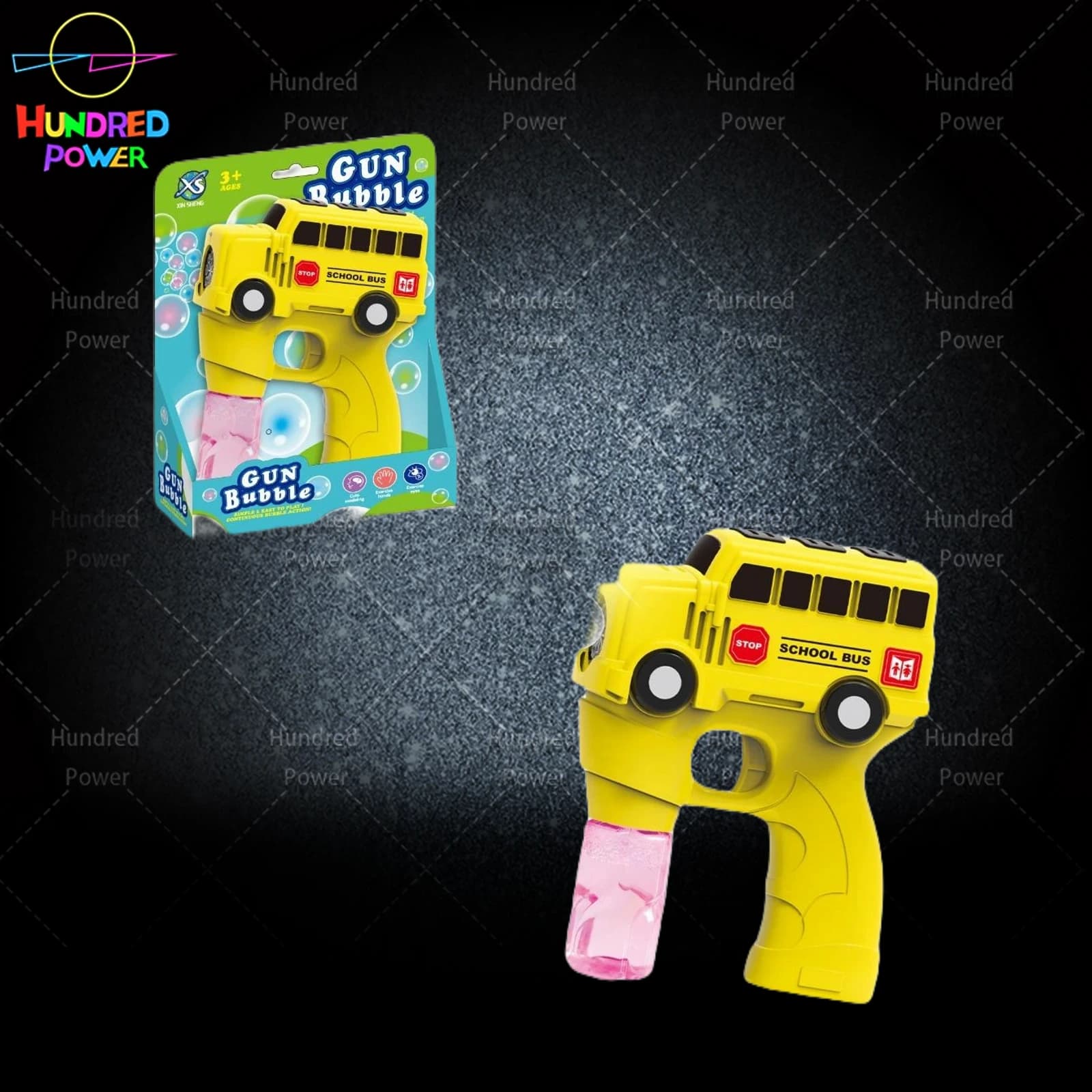 8-Hole School Bus Bubble Gun (4*AA Batteries)