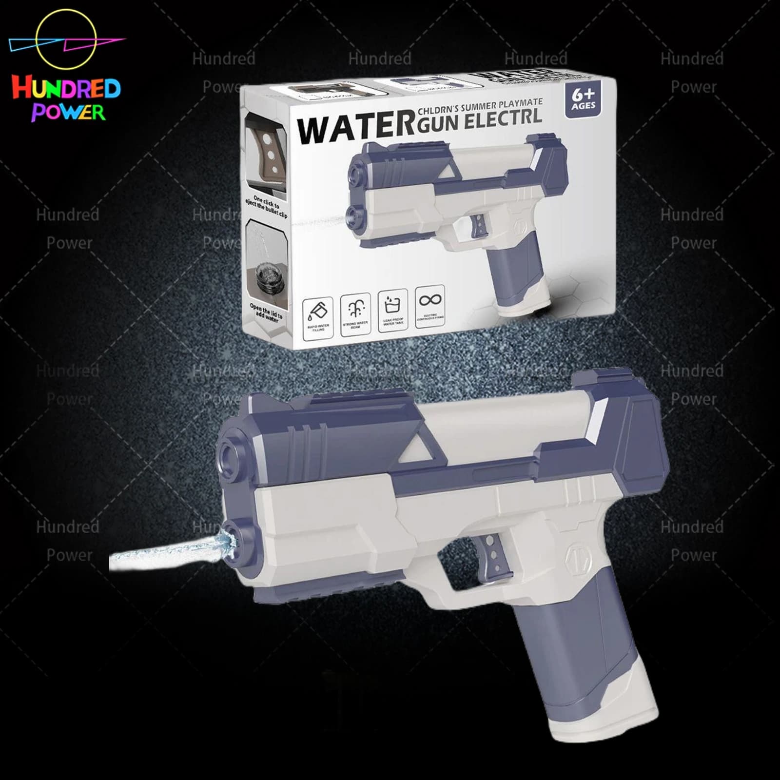 Rapid-Fire Electric Water Gun - Blue (3 AA Batteries Required / Batteries Not Included)