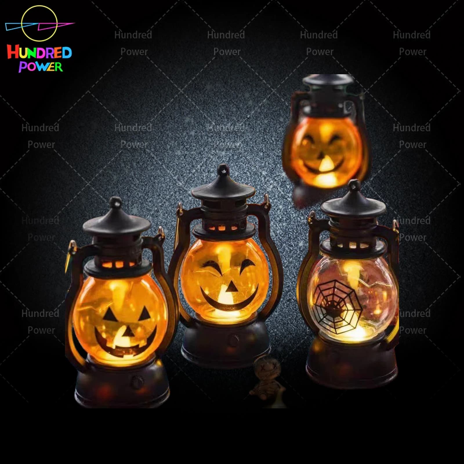 Halloween Retro Vintage New Year Handheld Night Light Internet Celebrity Glowing Small Oil Lamp Retro Nostalgic Electronic Lantern Cross-border Halloween Gift