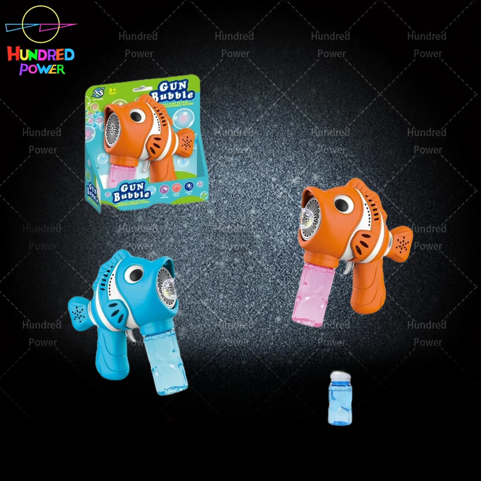 20-Hole Clownfish Bubble Gun (4*AA Batteries)