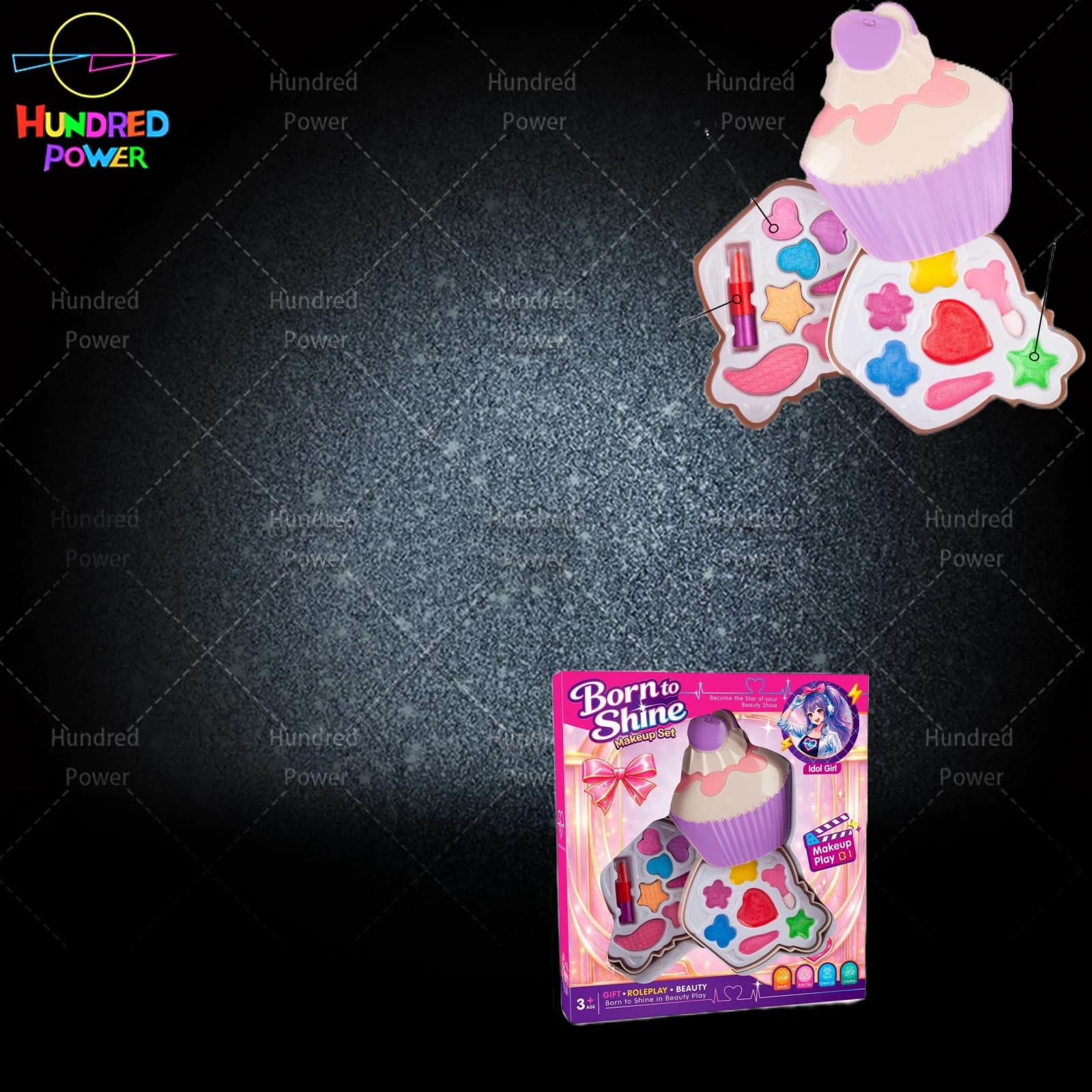 Two-Tier Rotating Lid Cake Cosmetic