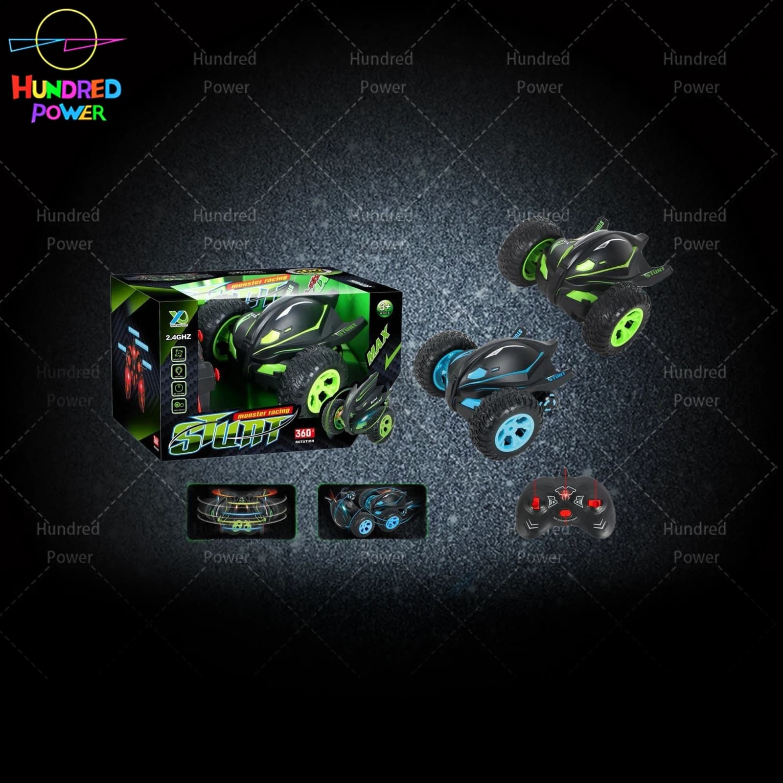 Remote Control 2.4G 5-Channel Two-Wheel Rolling, 360 Rotation, Swing Stunt Car (Battery Included)