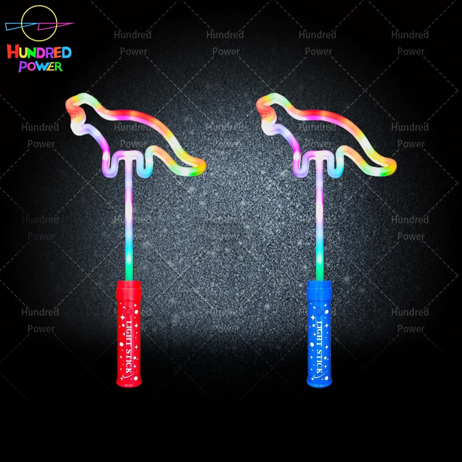 Ultrasonic Dinosaur Round Handle Flashing Wand