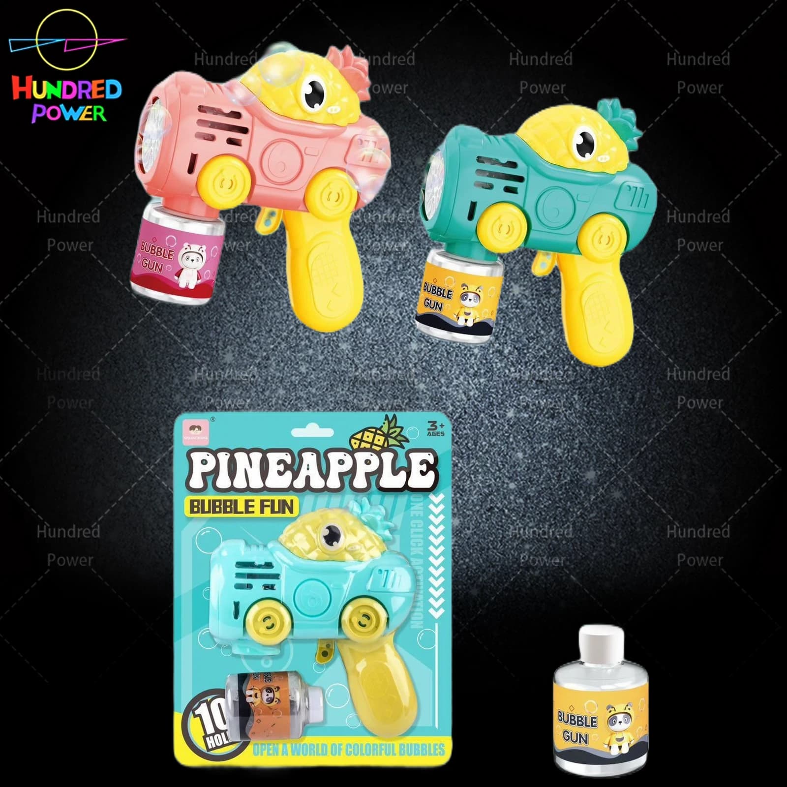 Pineapple Flying Car Bubble Gun