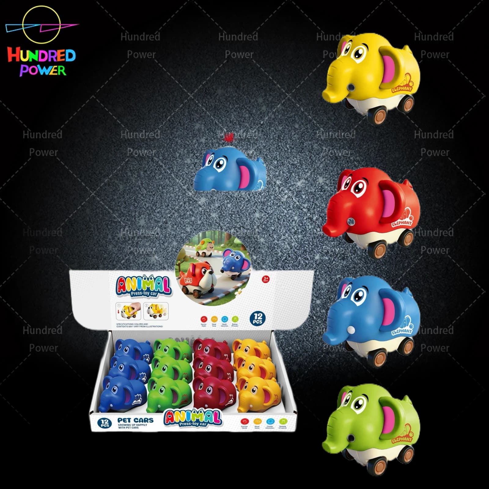 Press Cute Pet Elephant (12PCS) animal model product image