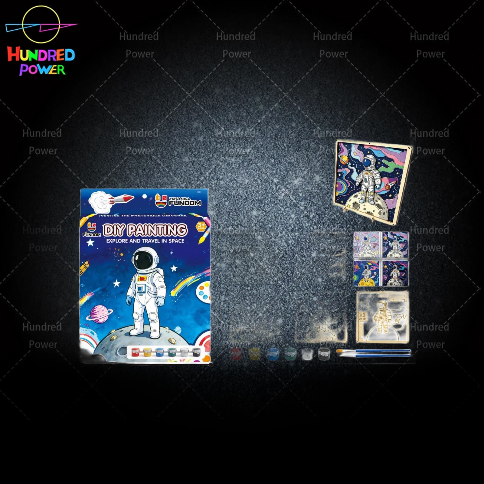Wooden Stacking Puzzle Painting - Space Astronaut