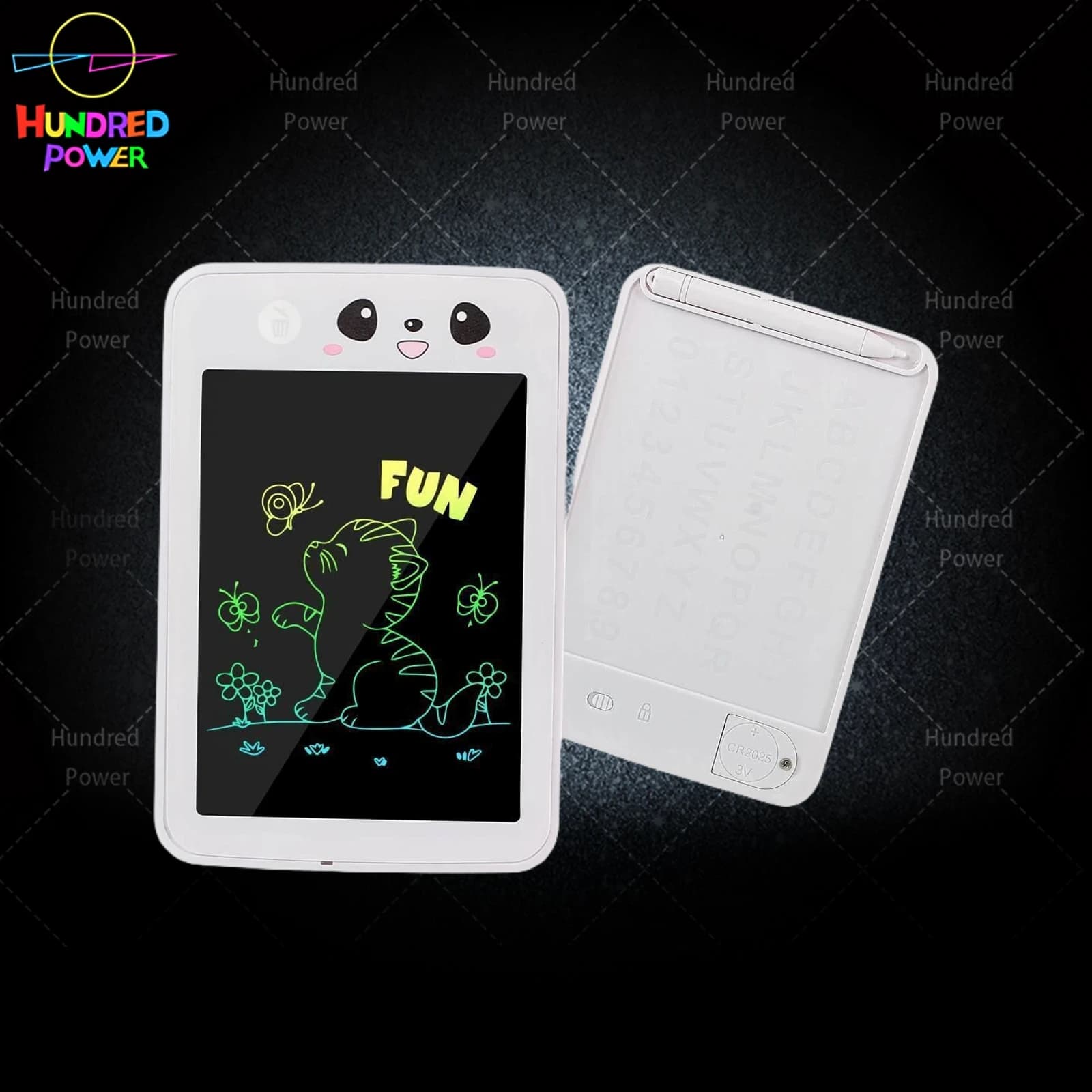 Red Panda Cartoon Drawing Board (White) Color Pen Tracing Children's Drawing Board LCD Drawing Board LCD Writing Tablet Drawing Tablet Handwriting Tablet