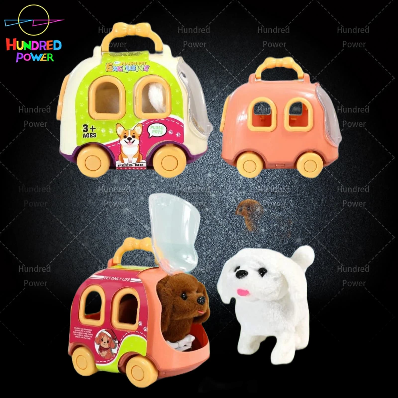 Electric Plush Series Simulation Dog Cage with Accessories