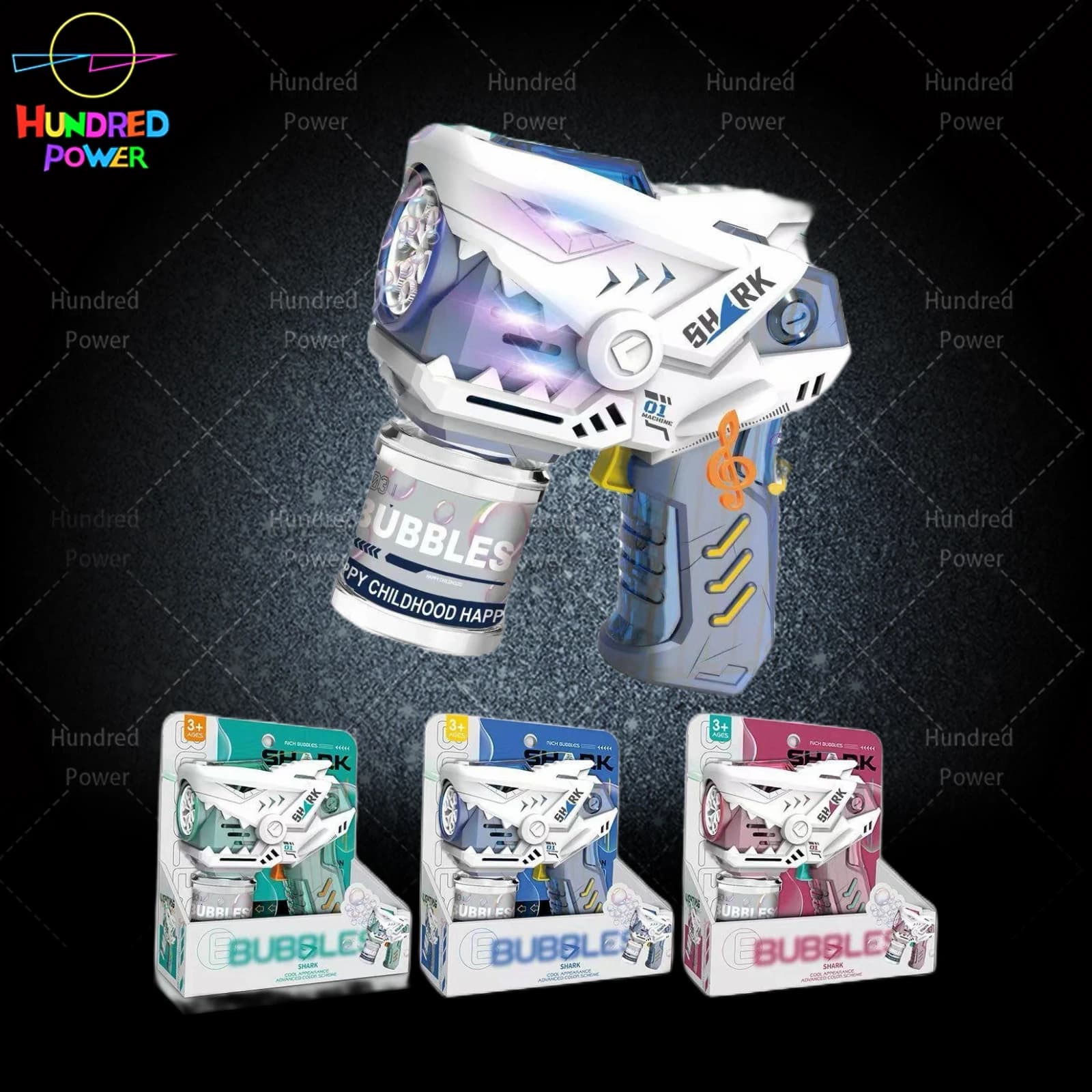 6-Hole Light-Up Bubble Gun in default color