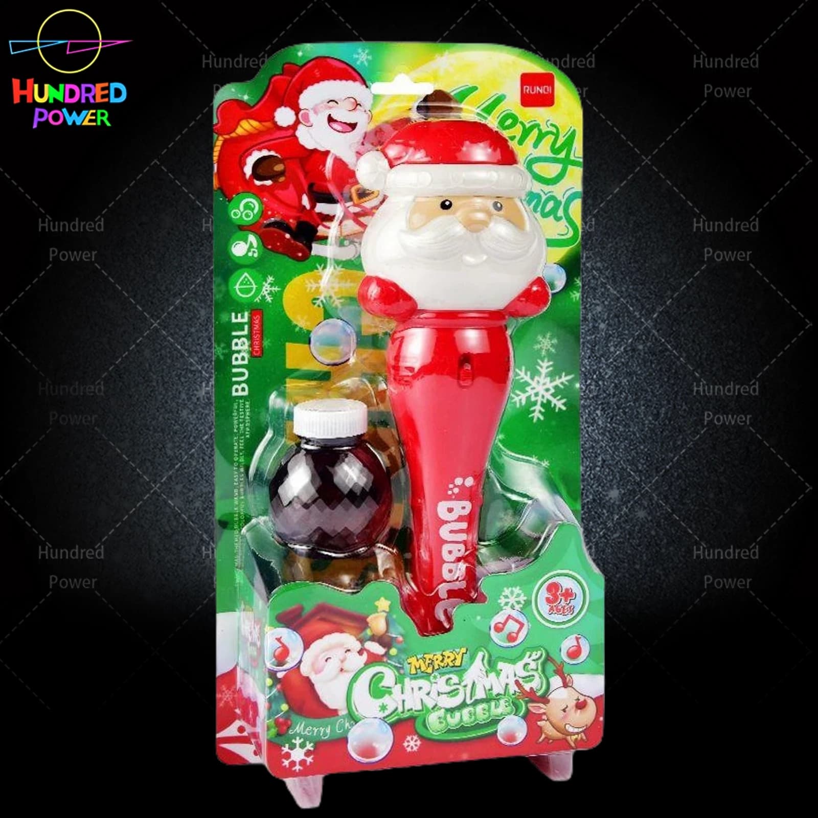 Electric Santa Claus bubble wand with lights and music, default color