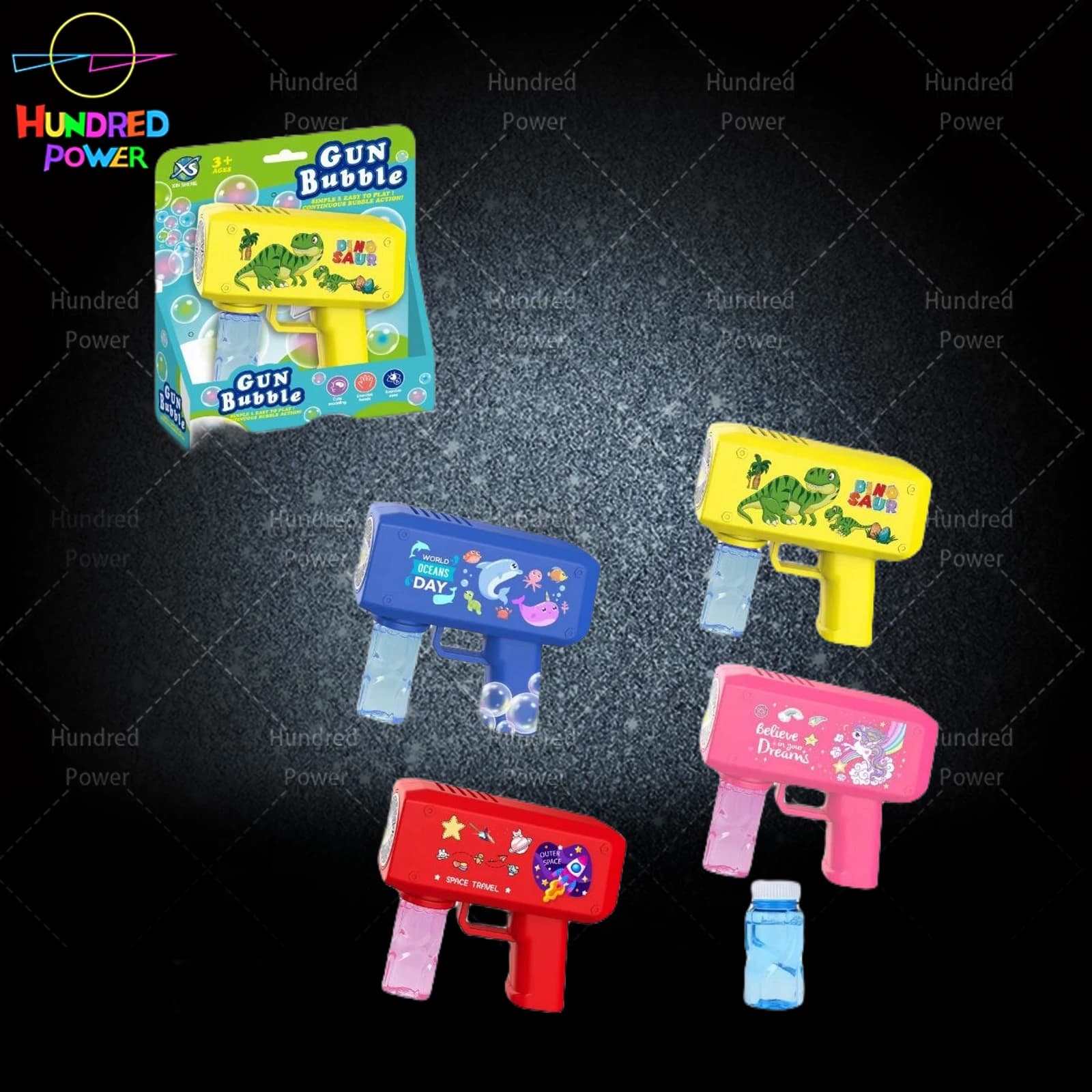 20-Hole US Dollar Bubble Gun (4*AA Batteries)
