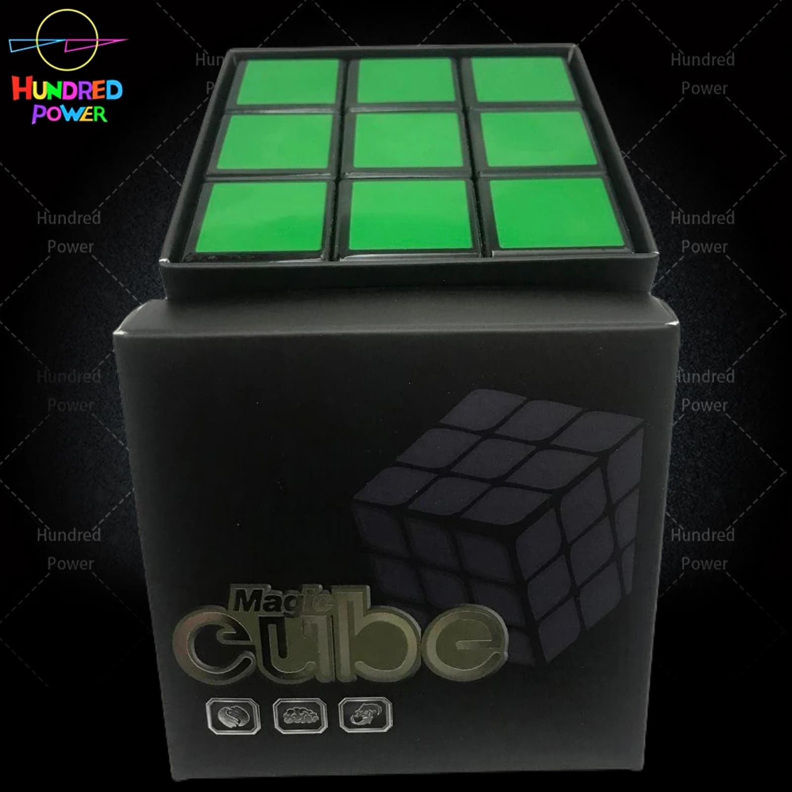 10CM Black Large Magic Cube (with screws and springs)