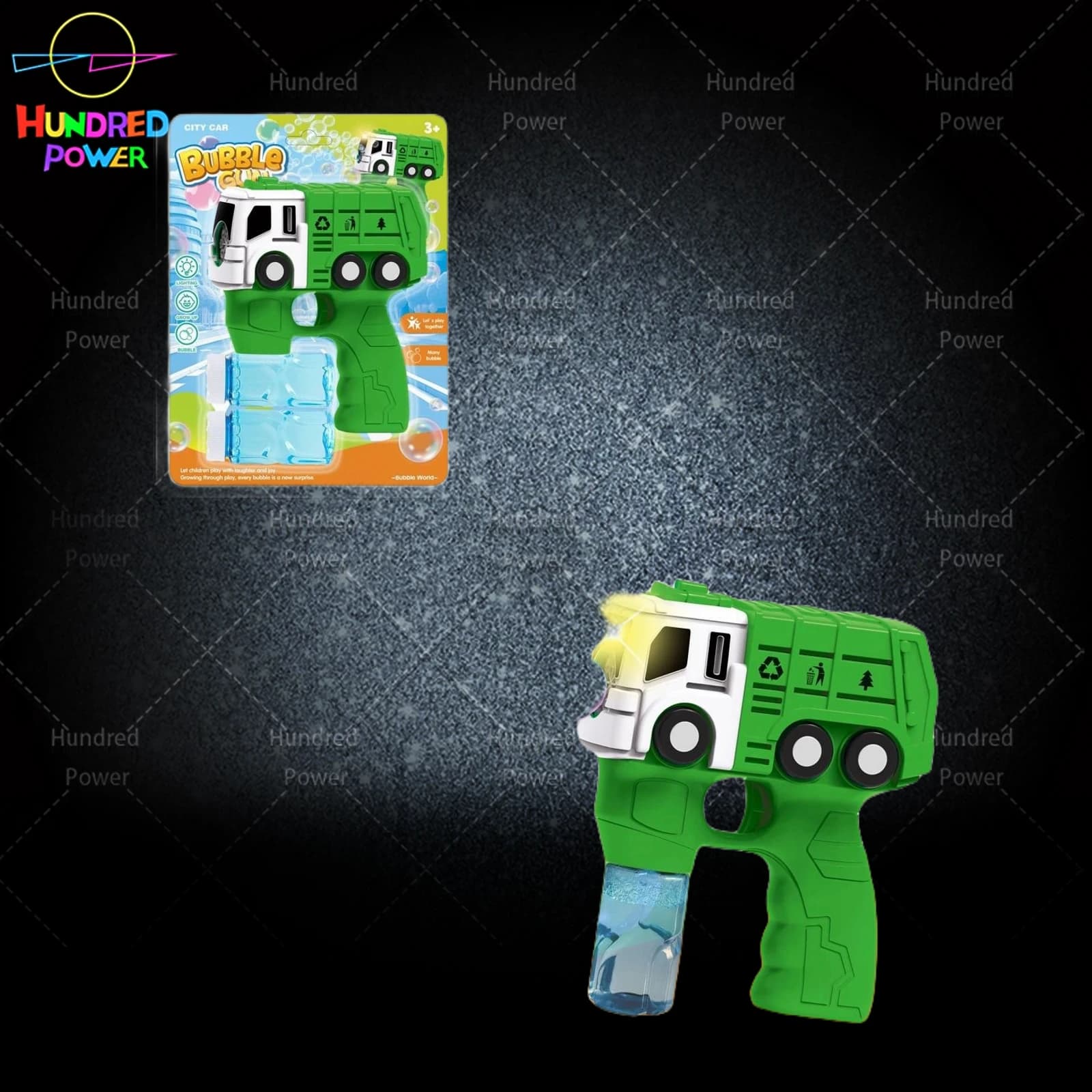 Multi-hole Sanitation Truck Bubble Gun (8 holes), 4*AA batteries not included, electric bubble gun, fully automatic bubble gun, handheld bubble gun, bubble fun bubble blowing toy