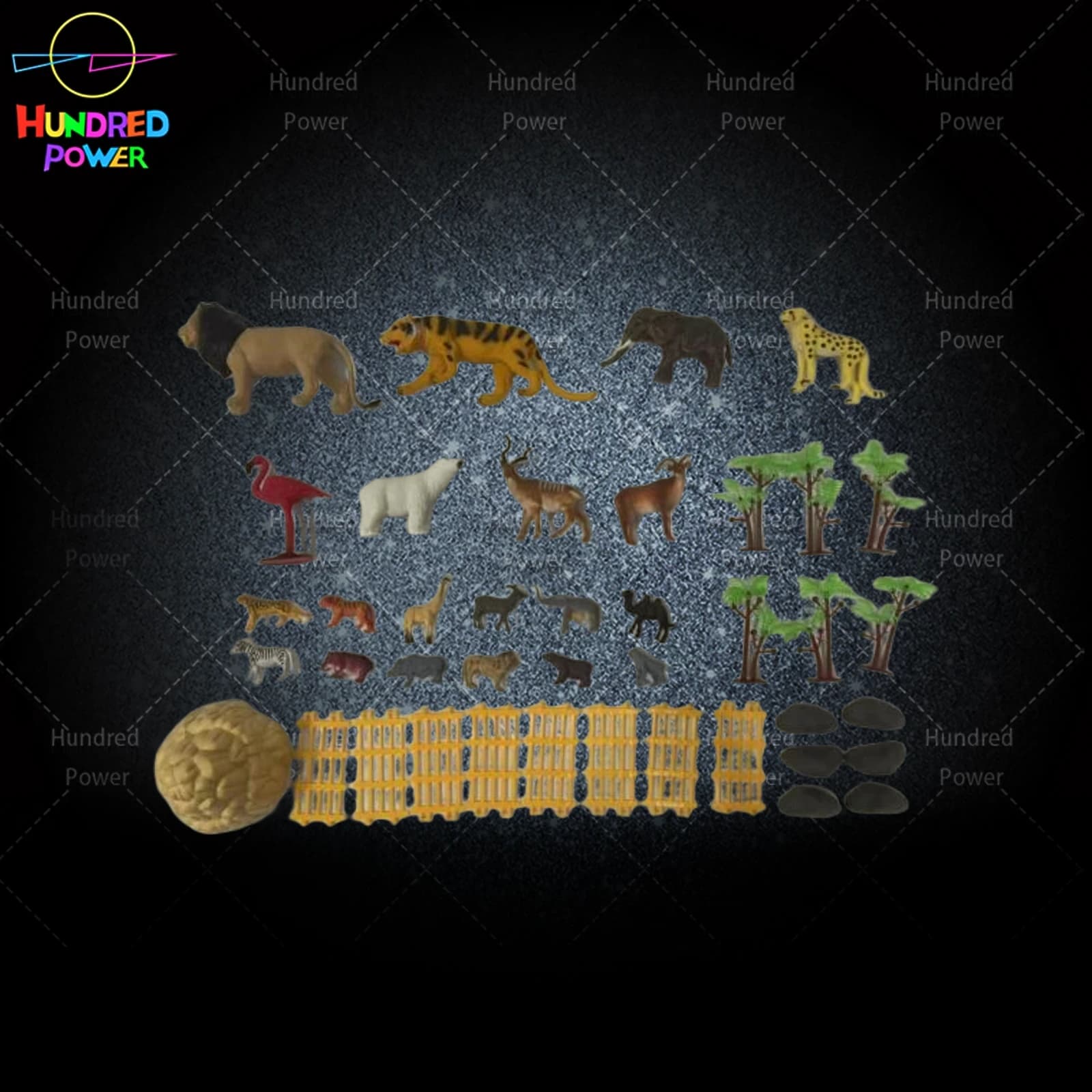 40PCS Wild Animal Medium Bucket