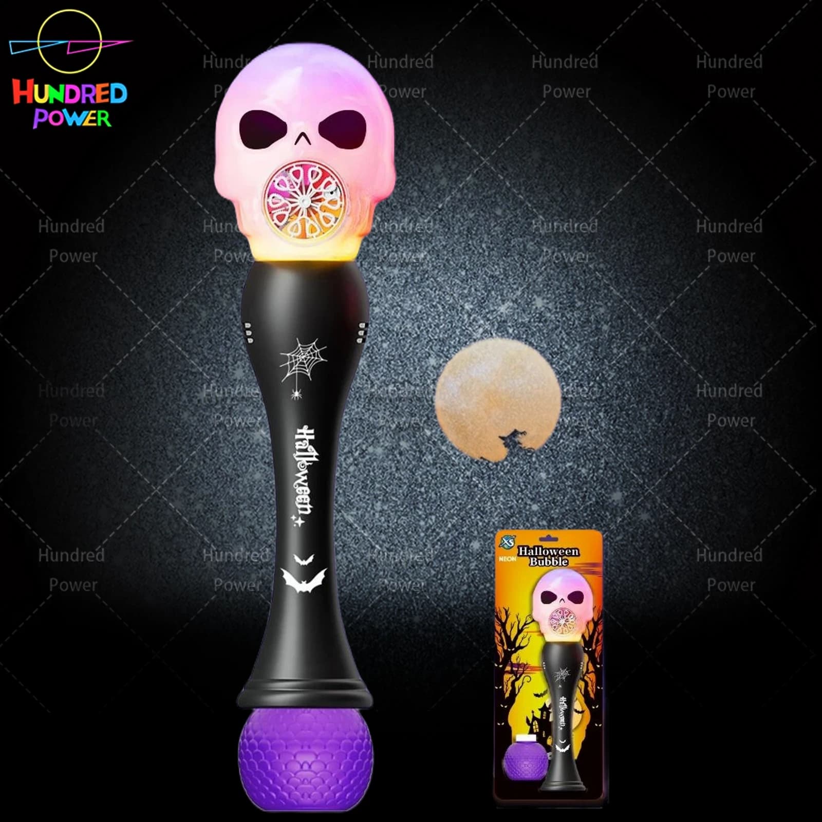 Skull Head Wand 10-Hole Treasure Chest 3*AA Battery