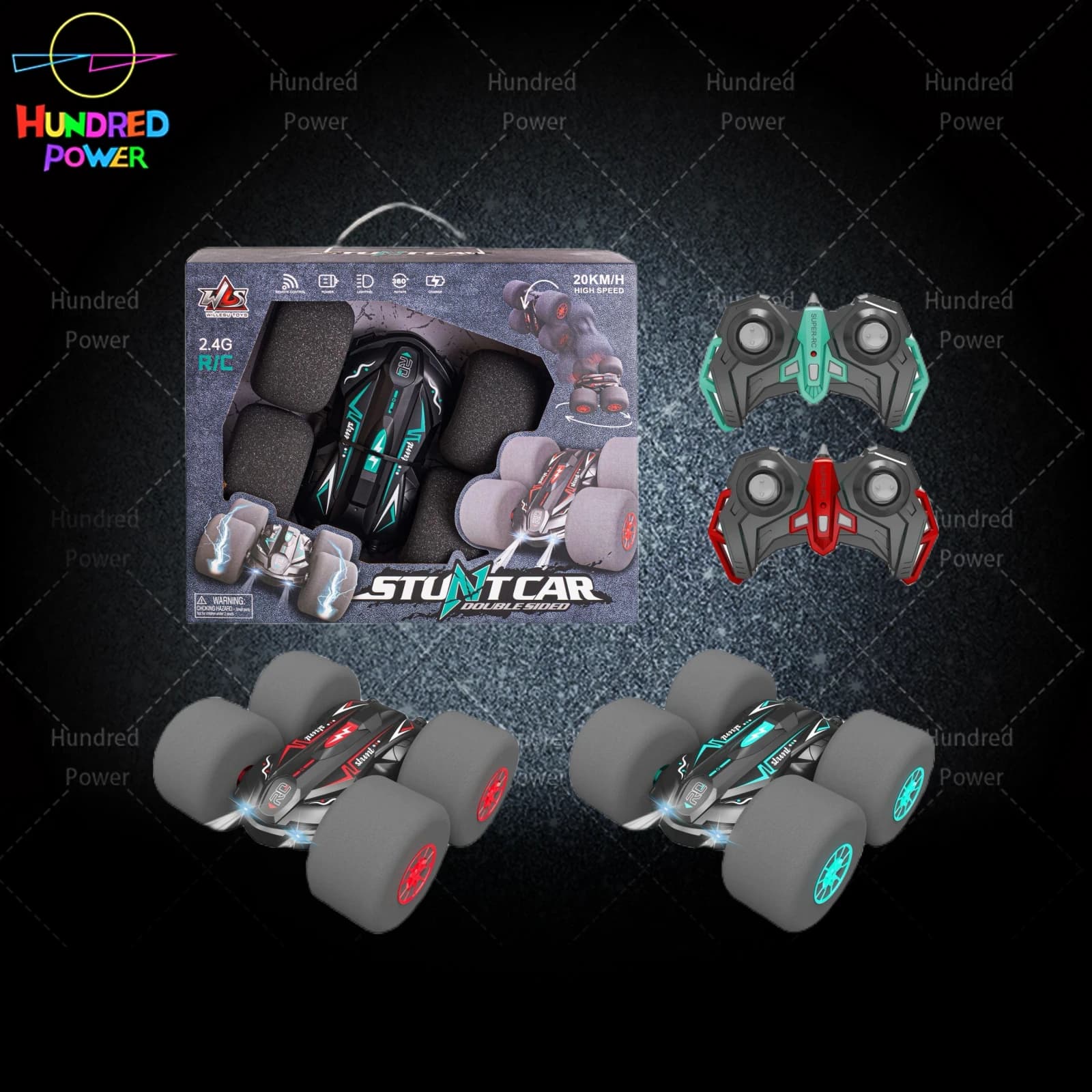 2.4G High-Speed Foam Wheel Stunt Car