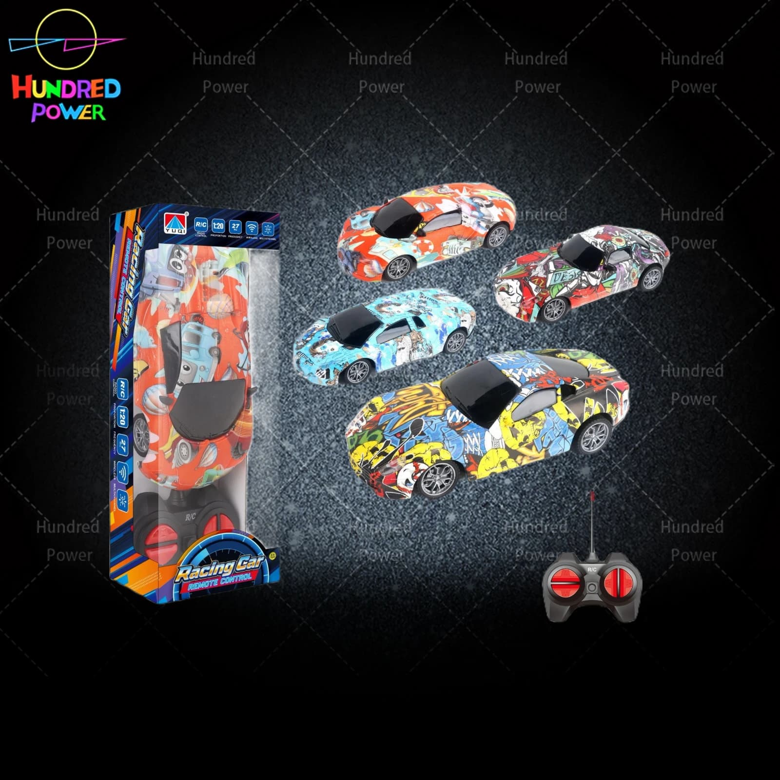 1:20 Graffiti 4-Way Remote Control Car (Batteries Not Included)