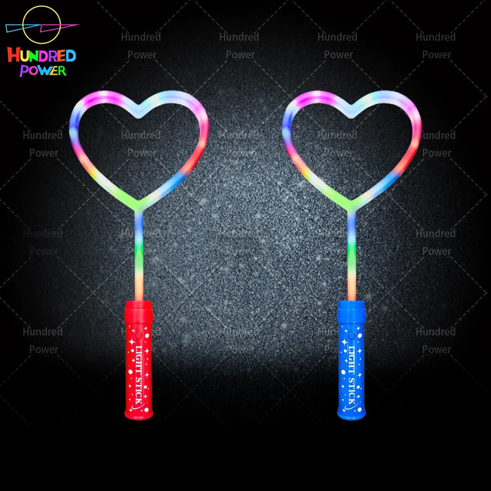 Ultrasonic Heart Round Handle Glow Stick