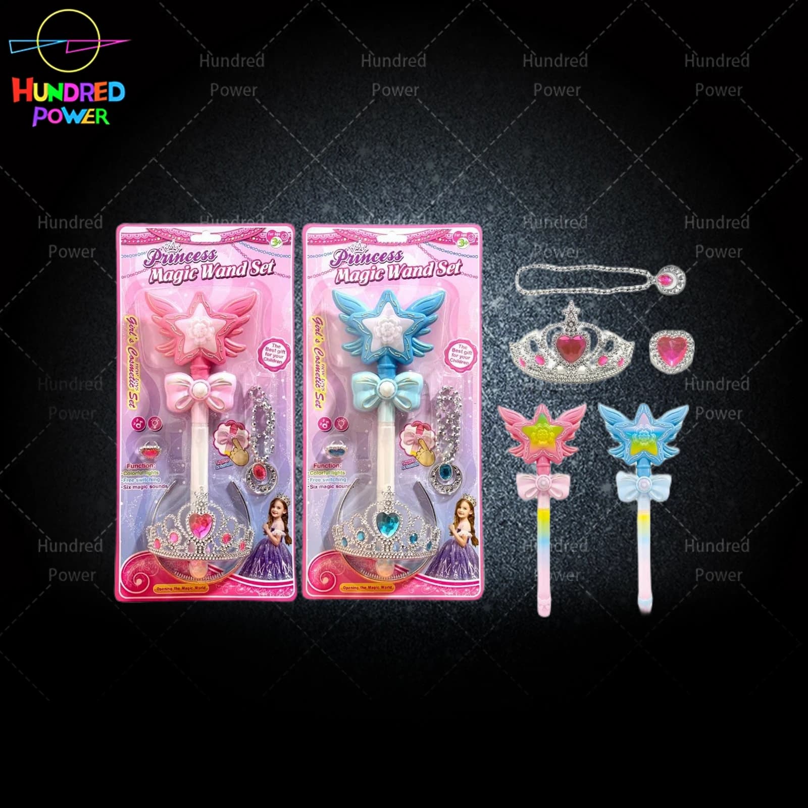 Angel Star Sound and Light Magic Wand (3 Accessories)