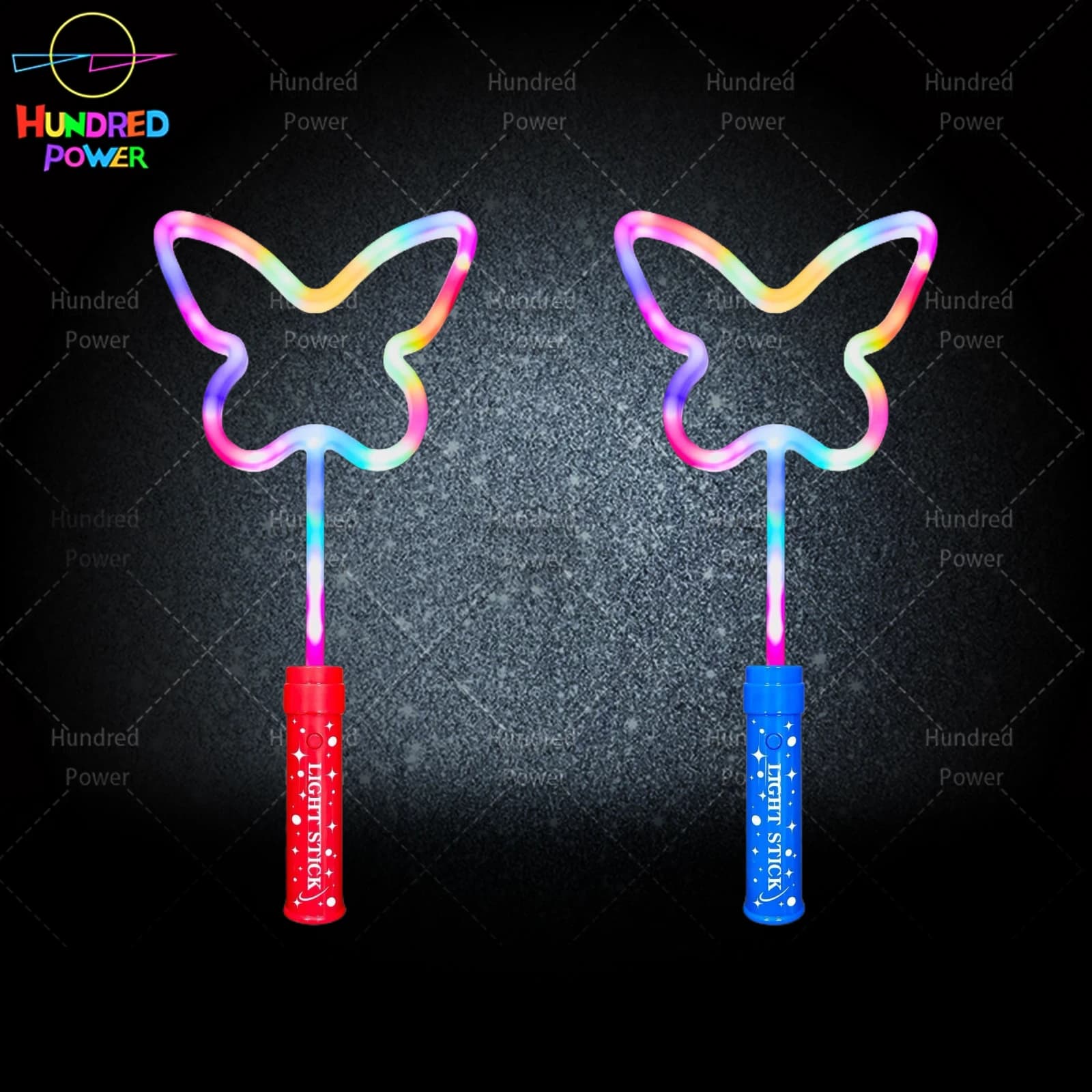 Ultrasonic Love Butterfly Round Handle Glow Stick