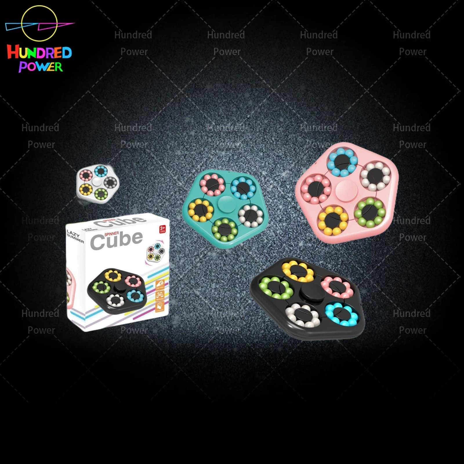 Five-circle Magic Cube Spinner Chinese/English product image in default color