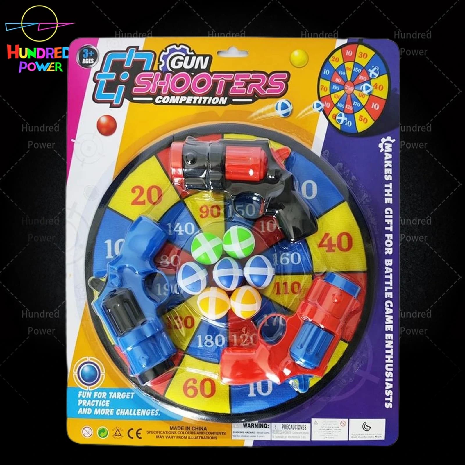 Sticky Ball Target Shooting Toy Gun with Sticky Target Ball and Cloth Target