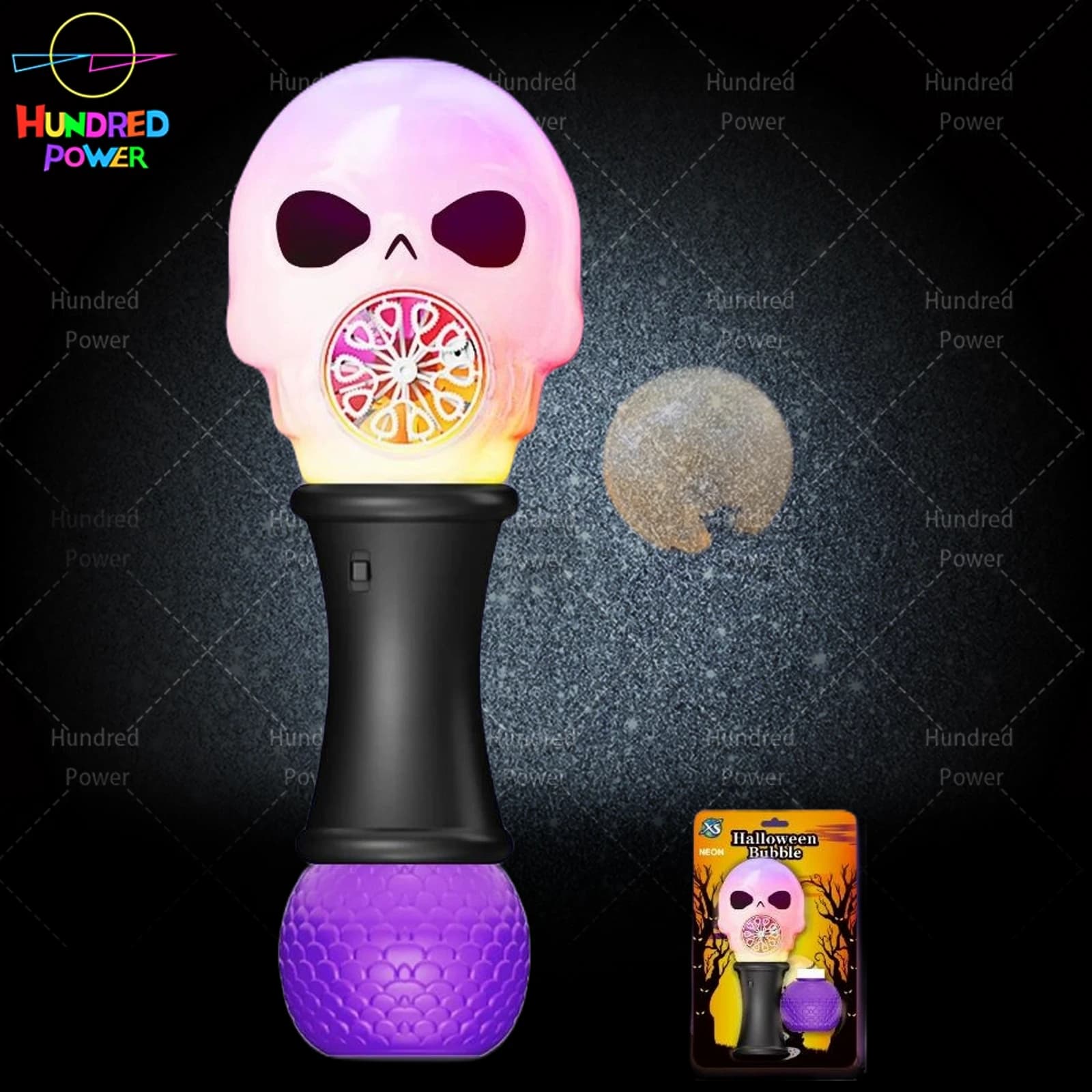 Skull Head Wand 10-Hole Treasure Chest 3*AA Battery