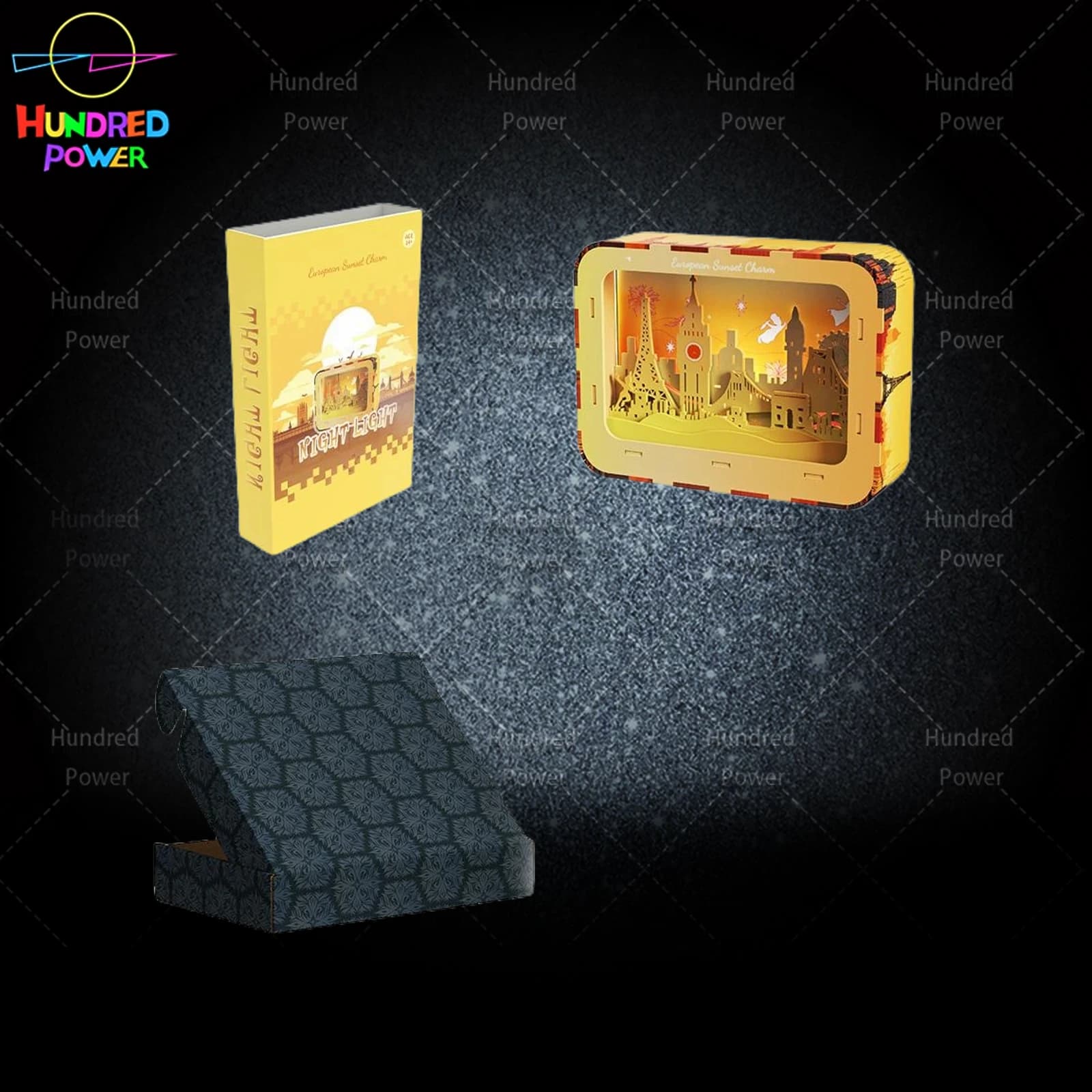 (Wooden) European Sunset Style Night Light 18+pcs