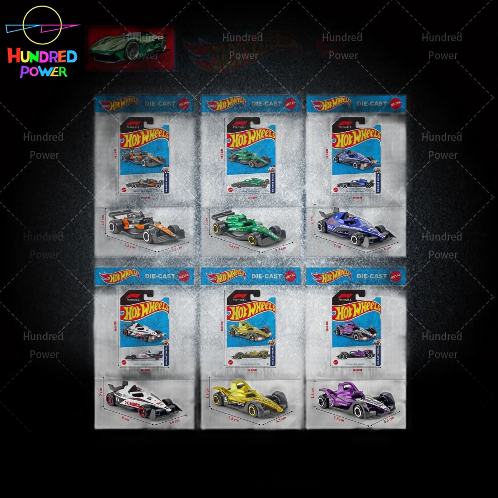 1:64 Sports Car 6-Model Assortment (F1)