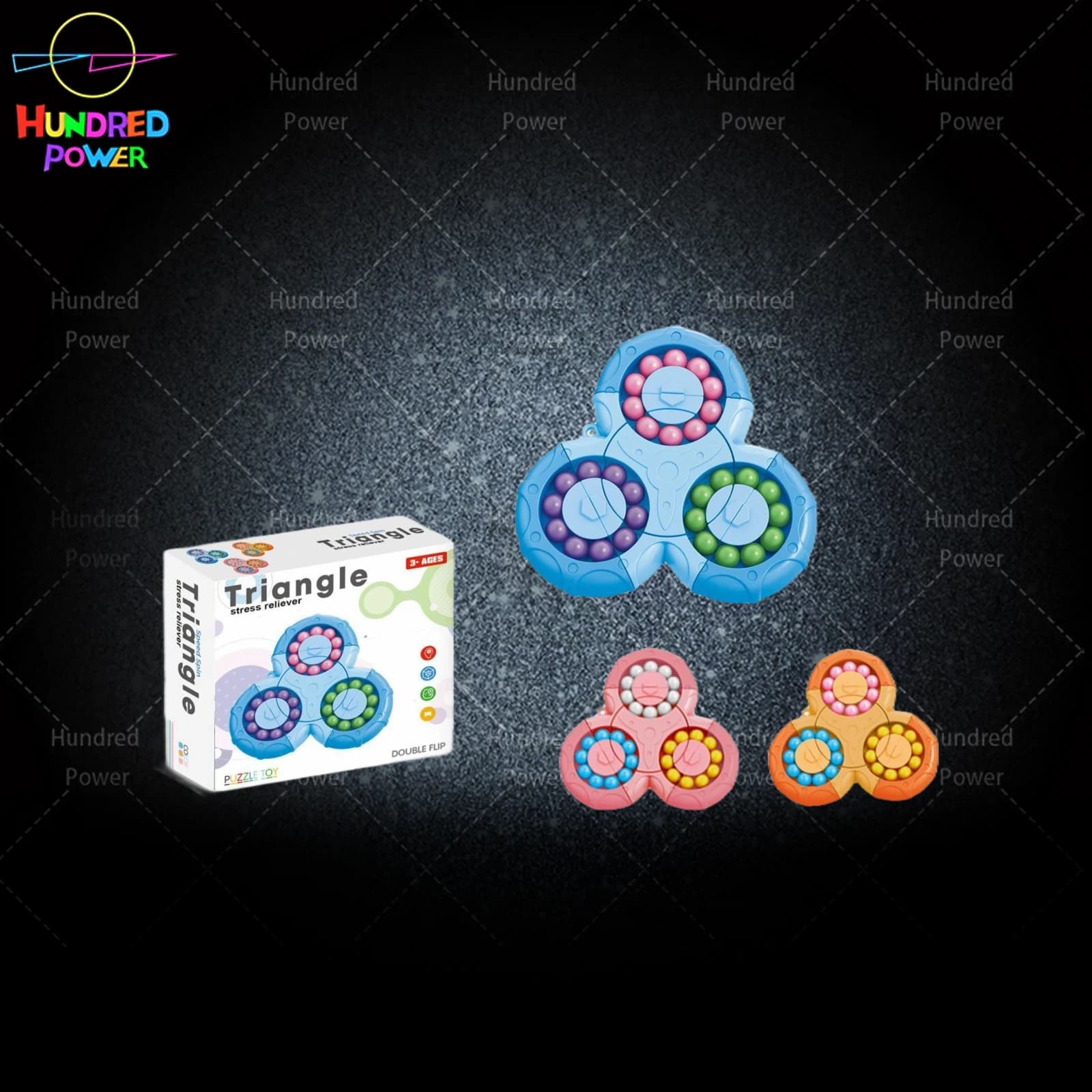 Six-Sided Rotating Interconnected Magic Bean Cube English Version in default color