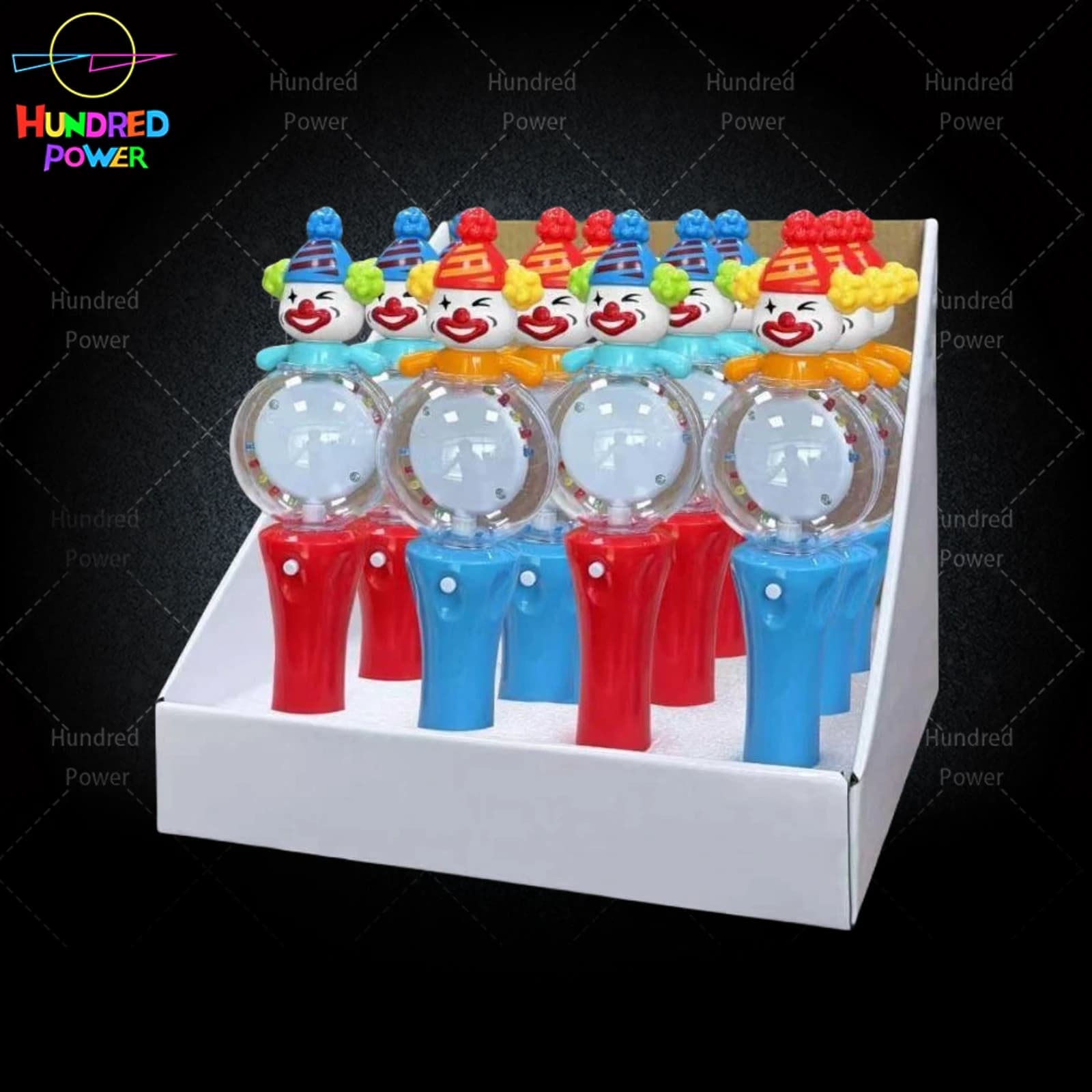 Clown Spinning Ball Stick (12-Piece Pack)