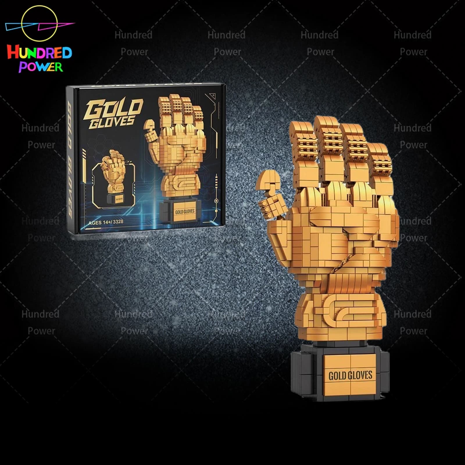 Golden Gloves / 888pcs Mini Building Blocks Educational Puzzle Toy / World Cup